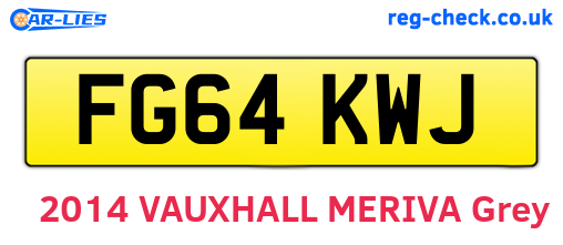 FG64KWJ are the vehicle registration plates.
