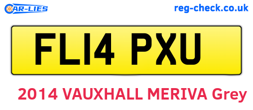 FL14PXU are the vehicle registration plates.