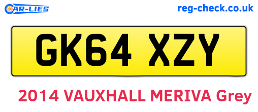 GK64XZY are the vehicle registration plates.