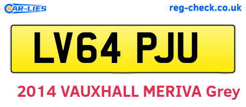 LV64PJU are the vehicle registration plates.