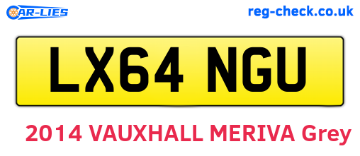 LX64NGU are the vehicle registration plates.