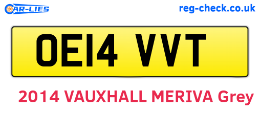 OE14VVT are the vehicle registration plates.