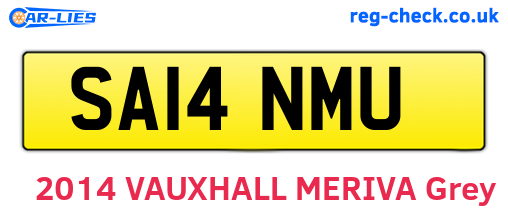 SA14NMU are the vehicle registration plates.