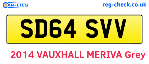 SD64SVV are the vehicle registration plates.