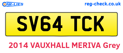 SV64TCK are the vehicle registration plates.