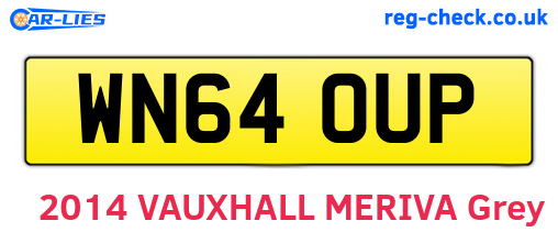 WN64OUP are the vehicle registration plates.