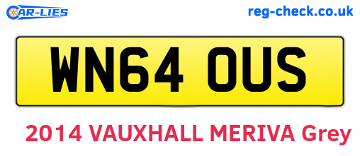 WN64OUS are the vehicle registration plates.