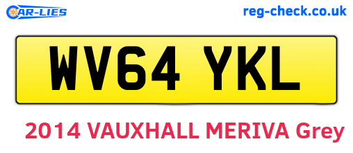 WV64YKL are the vehicle registration plates.