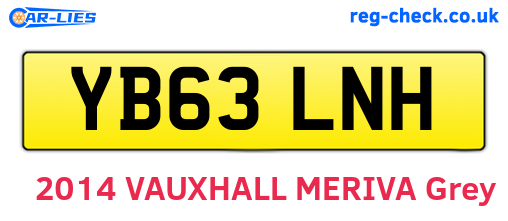 YB63LNH are the vehicle registration plates.