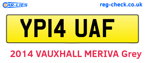 YP14UAF are the vehicle registration plates.