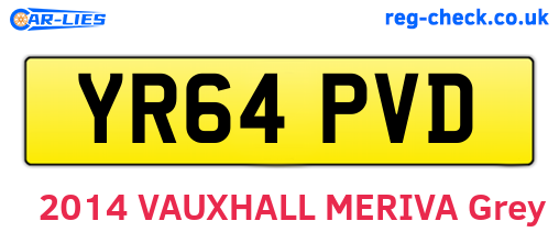 YR64PVD are the vehicle registration plates.