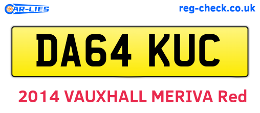 DA64KUC are the vehicle registration plates.