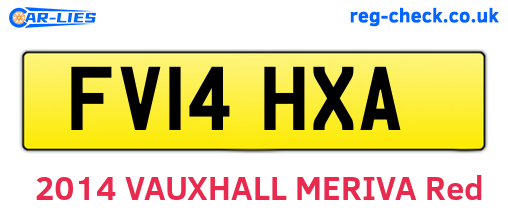 FV14HXA are the vehicle registration plates.