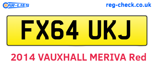 FX64UKJ are the vehicle registration plates.