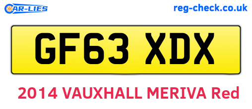 GF63XDX are the vehicle registration plates.