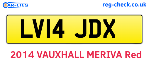 LV14JDX are the vehicle registration plates.