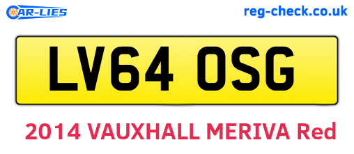 LV64OSG are the vehicle registration plates.