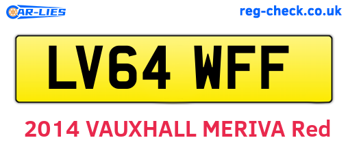 LV64WFF are the vehicle registration plates.