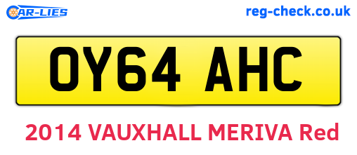 OY64AHC are the vehicle registration plates.