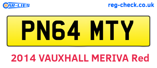 PN64MTY are the vehicle registration plates.
