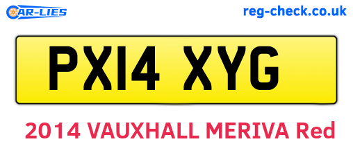 PX14XYG are the vehicle registration plates.