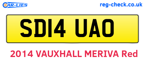 SD14UAO are the vehicle registration plates.