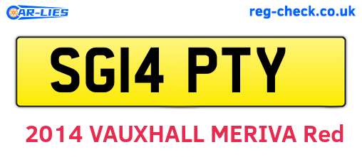 SG14PTY are the vehicle registration plates.