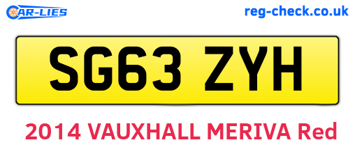 SG63ZYH are the vehicle registration plates.