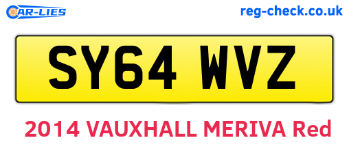 SY64WVZ are the vehicle registration plates.