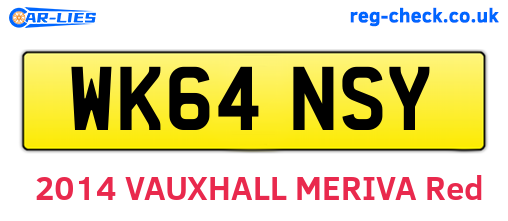 WK64NSY are the vehicle registration plates.