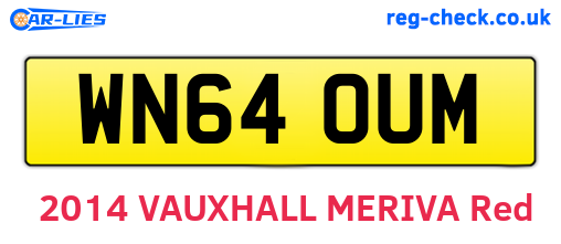 WN64OUM are the vehicle registration plates.
