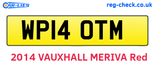 WP14OTM are the vehicle registration plates.