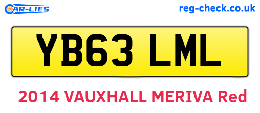 YB63LML are the vehicle registration plates.