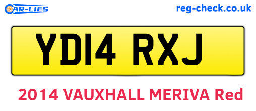 YD14RXJ are the vehicle registration plates.