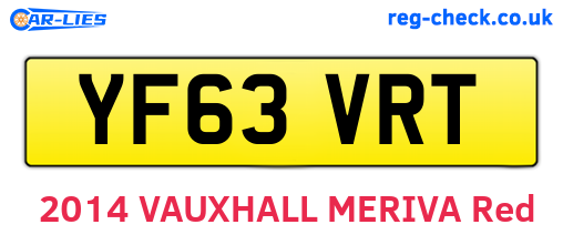 YF63VRT are the vehicle registration plates.