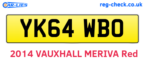 YK64WBO are the vehicle registration plates.