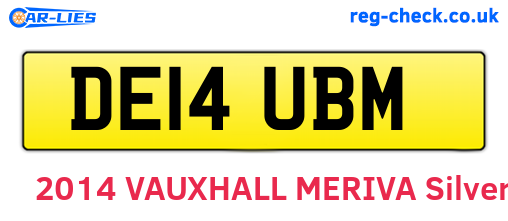 DE14UBM are the vehicle registration plates.