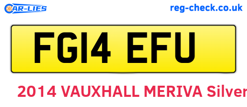 FG14EFU are the vehicle registration plates.