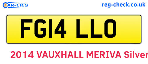 FG14LLO are the vehicle registration plates.