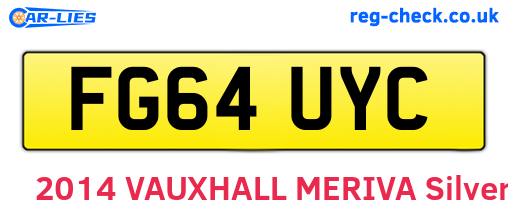 FG64UYC are the vehicle registration plates.