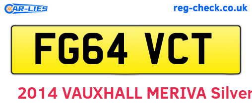 FG64VCT are the vehicle registration plates.