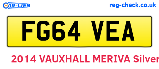 FG64VEA are the vehicle registration plates.