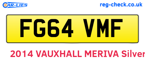 FG64VMF are the vehicle registration plates.