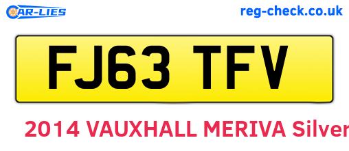 FJ63TFV are the vehicle registration plates.