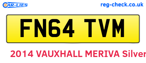FN64TVM are the vehicle registration plates.