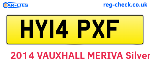 HY14PXF are the vehicle registration plates.