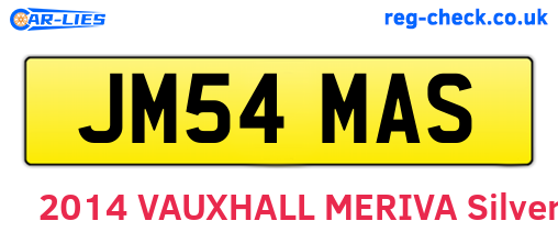 JM54MAS are the vehicle registration plates.