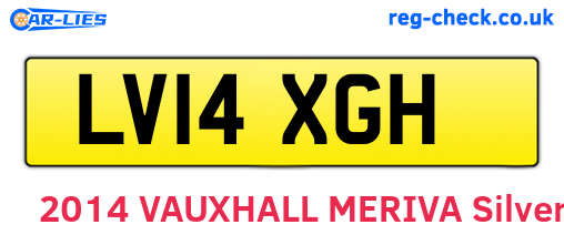 LV14XGH are the vehicle registration plates.