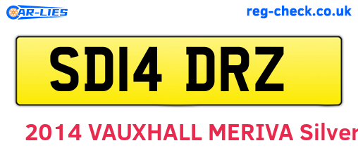 SD14DRZ are the vehicle registration plates.