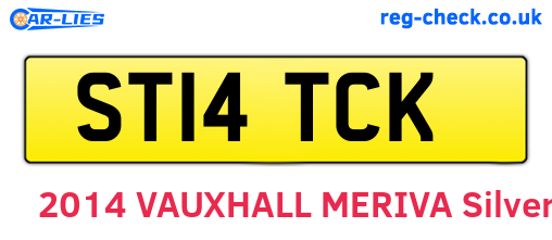 ST14TCK are the vehicle registration plates.